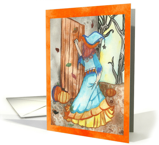 Witch At The Door Happy Halloween card (1455880)