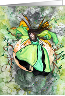 Happy Birthday - Green Fairy Card
