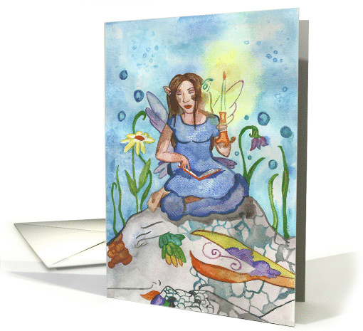 Happy Birthday - Reading By The Candle Light card (1466738)