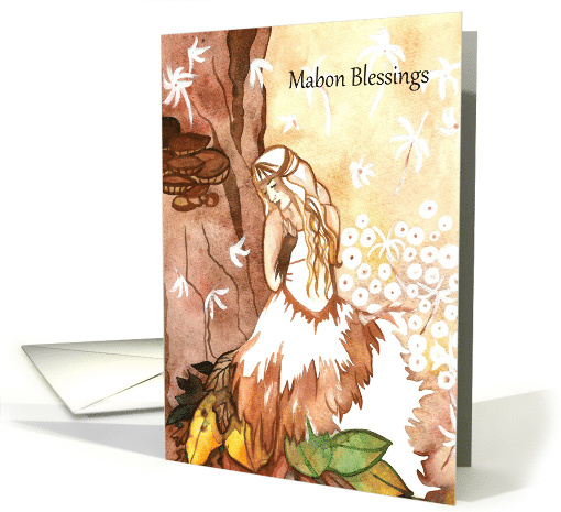 Fairy Of Autumn - Mabon Blessings card (1538116)