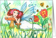 Summer Sparkles Fairy Happy Birthday card