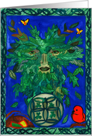 Green Man Summer Solstice card