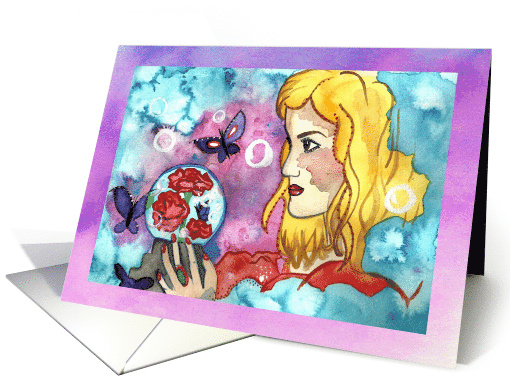 Magic Globe Happy Birthday card (1837476)