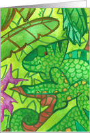 Smiling Chameleon Happy Birthday card