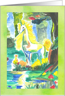 Enchanted Unicorn Happy Birthday card