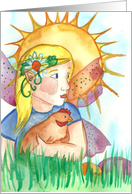 Fairy And The Hen Beltane Blessings card