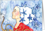 Snowflake Fairy Merry Christmas card