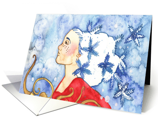 Snowflake Fairy Blesssed Winter Solstice card (1838892)
