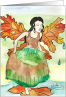 Autumn fairy fantasy card