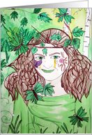 Child of nature happy earth day fantasy card
