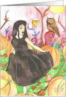 Dancing witch halloween Card