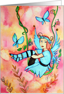 Fairy swing birthday card