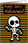 Happy scary Halloween - Illustrated Skeleton card