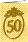 Happy 50th Birthday, Crown, Big Plaid ’50’ card