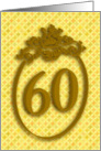 Happy 60th Birthday, Crown, Big Plaid ’60’ card