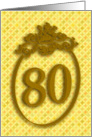 Happy 80th Birthday, Crown, Big ’80’ card