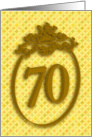 Happy 70th Birthday, Crown, Big Plaid ’70’ card