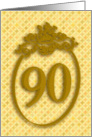 Happy 90th Birthday, Crown, Big ’90’ card