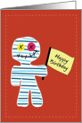 Happy Birthday - Doll with flag card