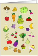 Vegetables & Fruit are great card