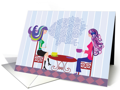 Girls Chat - Humor card (900527)