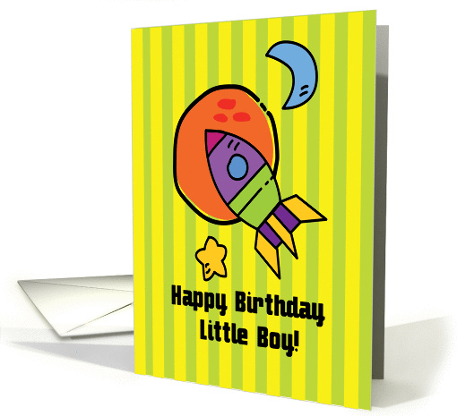 Happy Birthday little boy - Rocket card (934276)