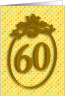 Happy 60th Birthday, Crown, Big Plaid ’60’ card