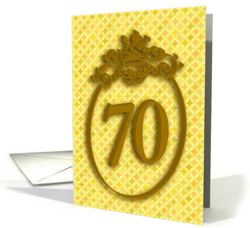 Happy 70th Birthday, Crown, Big Plaid '70' card (934290)