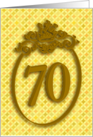 Happy 70th Birthday, Crown, Big Plaid ’70’ card