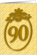 Happy 90th Birthday, Crown, Big ’90’ card