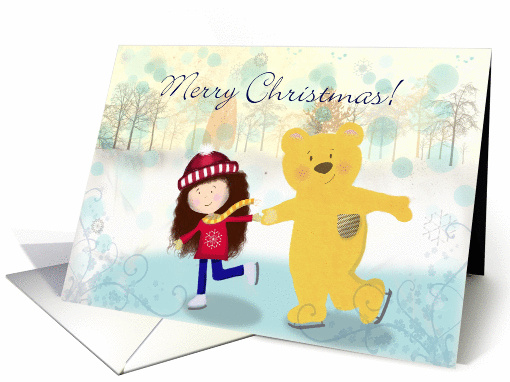 Skating on Winter - Merry Christmas card (971429)