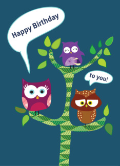 Happy Birthday - Owl...