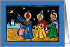 Happy Holidays - the Three Kings and the Star of Bethlehem card