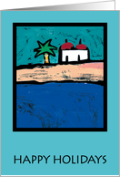 Happy Holidays - Sea of Galilee, the church of Capernaum card