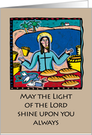 Christmas greeting card - May the light of the lord shine upon you card