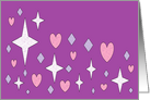 Purple star dust card