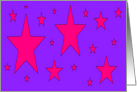 Pink stars card