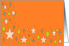 orange star burst card