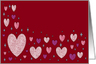 sparkle hearts card