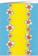 Daisy blue and yellow card