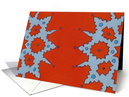 2 blue snowflakes card (900746)