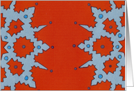2 blue snowflakes card