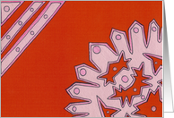 pink snowflake card