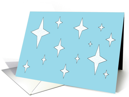 light blue stars card (909578)