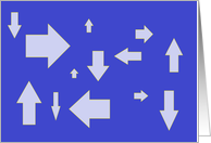 blue arrows card