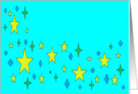 Aqua stars card