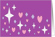 Purple star dust card