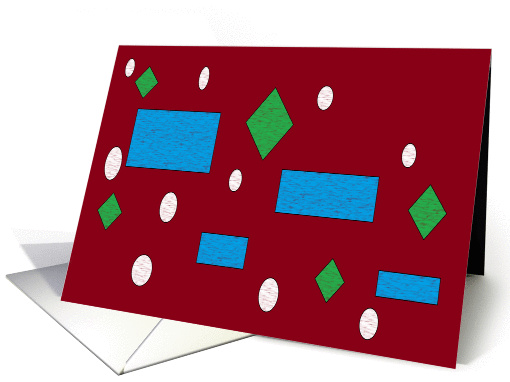 Blue Rectangles card (910017)