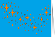 Orange cosmos card