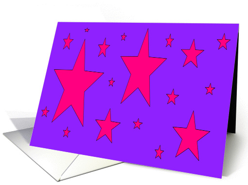 Pink stars card (910066)